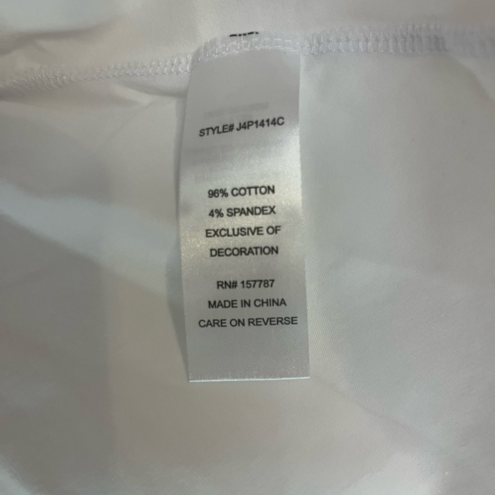 Jolie & Joy White Long Sleeve Babydoll Crop Top Size L Fitted - Picture 8 of 9